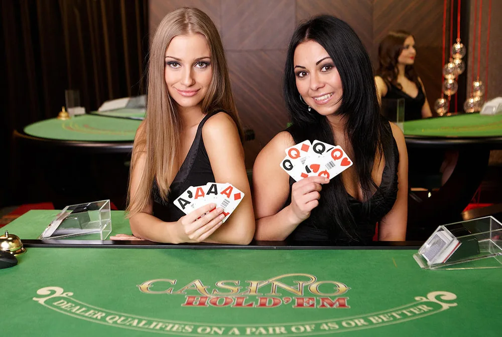 Tampilan ruang kasino live 6SVIP dengan meja dealer